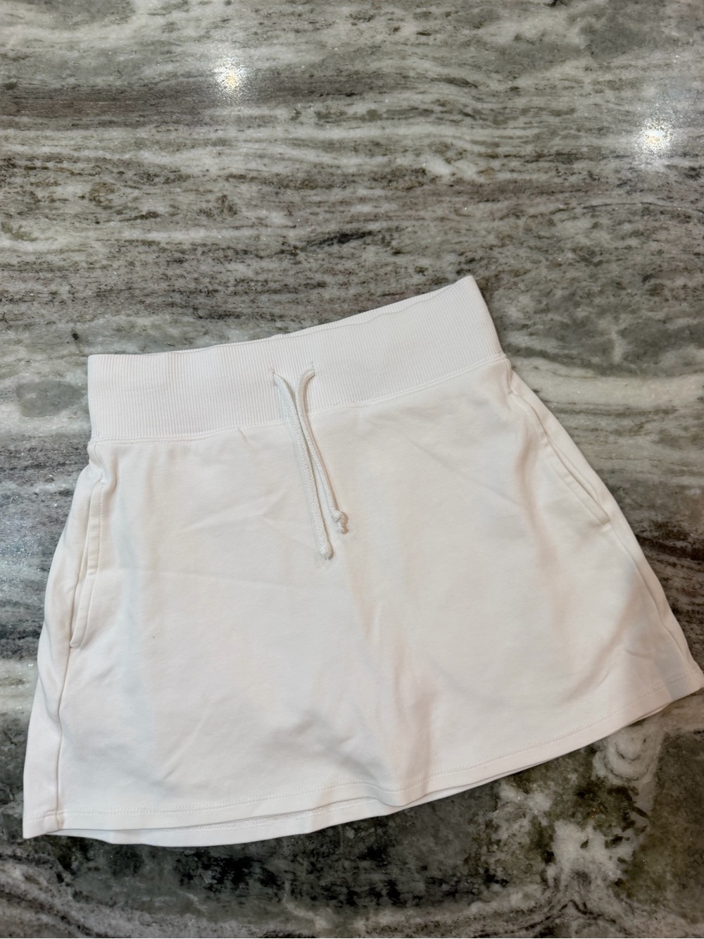 wild fable White Mini Skirt with Drawstring Waist XXS